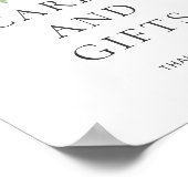 Salbeigrüne Gingham-Schleifen-Karten-Geschenke Bab Poster (Ecke)