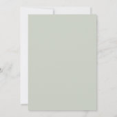 Salbeigrüne herbstliche Hochzeit Einladung (Rückseite)