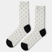 Salbeigrüne Herz-Muster-Socken Socken (Linkes Detail)