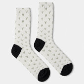 Salbeigrüne Herz-Muster-Socken Socken (Rechts)