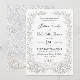 Salbeigrüne Hochzeits-EinladungHochzeitsgarten-Ein Einladung