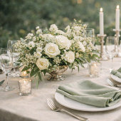 Salbeigrüne Hochzeitskleidung Karte