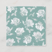 Salbeigrüne Kalligrafie QR-Code Hochzeit Begleitkarte (Rückseite)