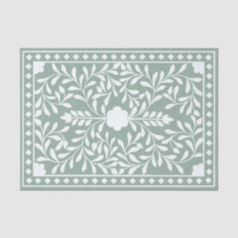 Salbeigrüne Knochenintarsien-Dekupagepapier Seidenpapier