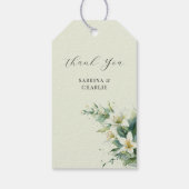 Salbeigrüne Maiglöckchen-Elegante Blumen Geschenkanhänger (Rückseite)