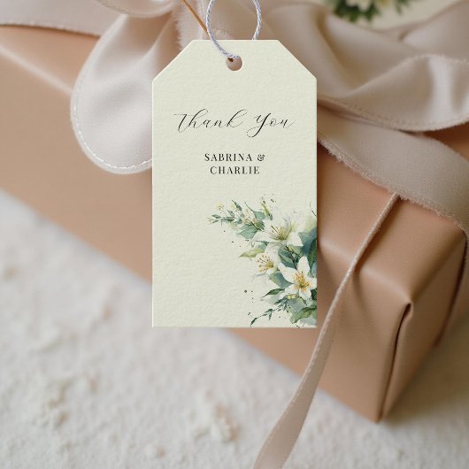 Salbeigrüne Maiglöckchen-Elegante Blumen Geschenkanhänger
