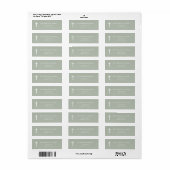 Salbeigrüne minimalistische Taufe (Vorne)