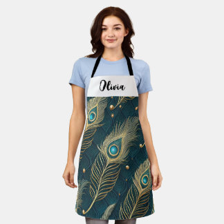 Salbeigrüne moderne minimale elegante personalisie schürze