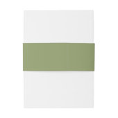 Salbeigrüne Monogramm-Hochzeit Einladungsbanderole (Rückseitenbeispiel)