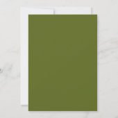 Salbeigrüne Monogramm-Hochzeitseinladung Einladung (Rückseite)