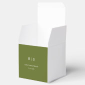 Salbeigrüne Monogramm-Hochzeitsgeschenkbox Geschenkschachtel (Geöffnet)