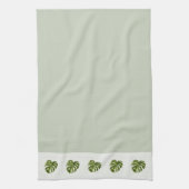 Salbeigrüne Monstera-Botanik-Dekoration Minimalist Geschirrtuch (Vertikal)