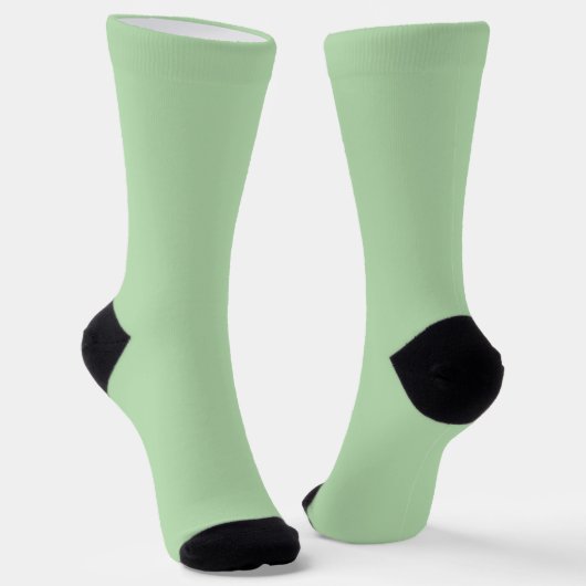 Salbeigrüne nachhaltige Premium-Crew-Socken Socken (Gewinkelt)