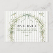 Salbeigrüne Nesting-Party-Baby- Shower-Windel-Raff Begleitkarte (Vorderseite)