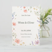 Salbeigrüne Oliven Save-the-Date-Karte Save The Date (Stehend Vorderseite)