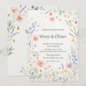 Salbeigrüne Olivenzweig-Hochzeit Einladung (Vorne/Hinten)