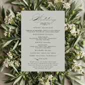 Salbeigrüne Olivenzweig-Monogramm-Hochzeitsprogram Programm