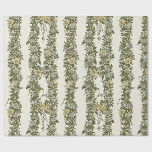 Salbeigrüne Passionsblumenranke auf Creme Geschenkpapier