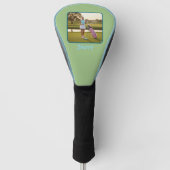 Salbeigrüne Personalisierte Foto Individuell Golf Headcover (Vorderseite)