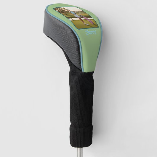 Salbeigrüne Personalisierte Foto Individuell Golf Headcover (angewinkelt)