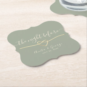 Salbeigrüne Probe-Dinner-Unterlage Untersetzer