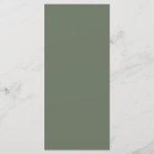 Salbeigrüne Rosenhochzeit Menükarte (Rückseite)