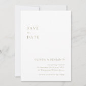 Salbeigrüne Save-the-Date-Karten modern minimalist Save The Date (Vorderseite)