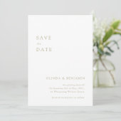 Salbeigrüne Save-the-Date-Karten modern minimalist Save The Date (Stehend Vorderseite)