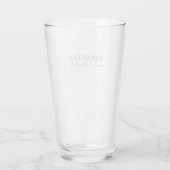 Salbeigrüne Schrift Name Positives Zitat Glas (Rückseite)