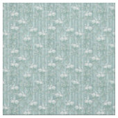 Salbeigrüne Seidenvorhänge - Flamingos Stoff (Muster)