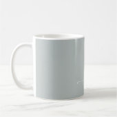 Salbeigrüne stilvolle Monogramm-Signatur-Schriftzu Kaffeetasse (Links)