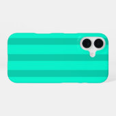 Salbeigrüne Streifen iPhone 16 Hülle (Rückseite (Horizontal))