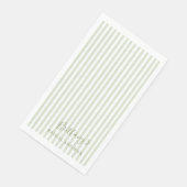 Salbeigrüne Streifen Papier Serviette (Ecke)