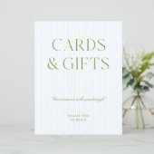 Salbeigrüne und Softblue-Karten & Geschenke-Hochze (Stehend Vorderseite)