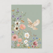 Salbeigrüne Wald-Wildblumen-Bücher für Baby Begleitkarte (Rückseite)