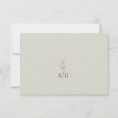 Salbeigrüne Wildblumen-Hochzeit RSVP Karte (Rückseite)