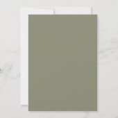 Salbeigrüne zarte Boho-Hochzeit Einladung (Rückseite)