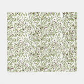 Salbeigrüner Aquarell-Olivenblatt Botanisch Fleecedecke (Vorderseite (Horizontal))