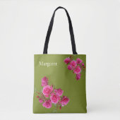 Salbeigrüner Blumen-Boohoo-Kunststil-Tasche Tasche (Vorderseite)
