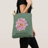 Salbeigrüner Blumen-Tote Tasche (Von Nahem)