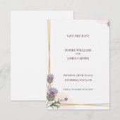 Salbeigrüner botanischer Kranz Hochzeit Save The D Date (Vorne/Hinten)