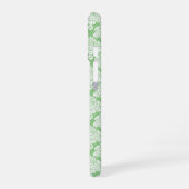 Salbeigrüner Damast iPhone iPad Case mit Monogramm 16 Hülle (Linke Seite)