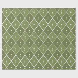 Salbeigrüner Diamant Modern Skandinavisch Geschenkpapier