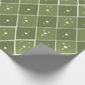 Salbeigrüner Diamant Modern Skandinavisch Geschenkpapier (Ecke)