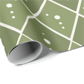 Salbeigrüner Diamant Modern Skandinavisch Geschenkpapier (Rolleneckpunkt)