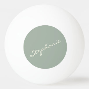 Salbeigrüner Eleganter Schriftzug Moderner Minimal Tischtennisball