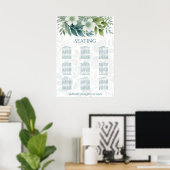 Salbeigrüner Eukalyptus-Hochzeitssitzplan-Poster Poster (Heimbüro)