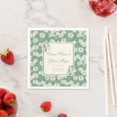 Salbeigrüner Garten-Chinoiserie Serviette (Beispiel)