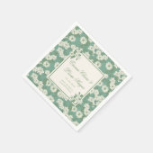 Salbeigrüner Garten-Chinoiserie Serviette (Ecke)