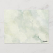 Salbeigrüner Gartenbogen Hochzeits-Dankeschön Postkarte (Rückseite)